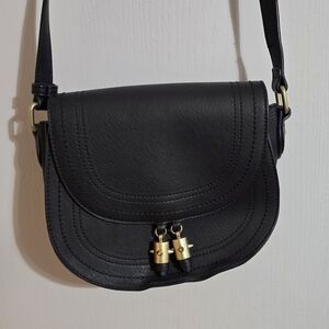 Chic Black Leather Crossbody Bag